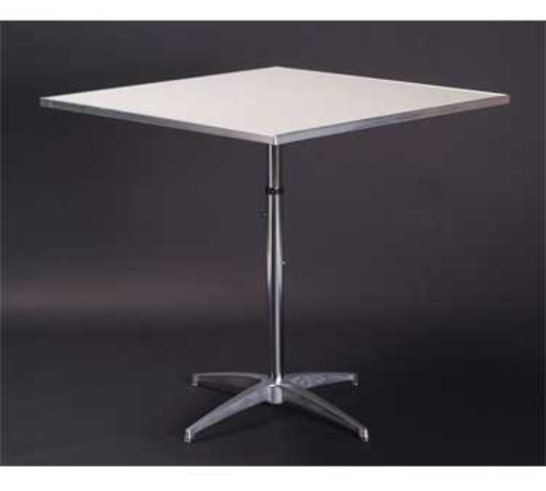 Maywood MF36SQPEDADJ 36" W x 42 H White Plywood Square Top Standard Pedestal Table