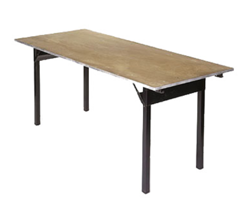Maywood DPORIG1896 96" W x 18" D x 30" H Rectangular Plywood Top With Aluminum Flush Edge Original Folding Table