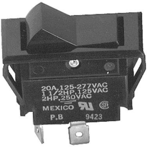 AllPoints 42-1027 Black 0.25" Tab Terminal ON and OFF Rocker Switch