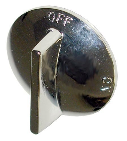 AllPoints 22-1164 2" Dia. 0.25" D-Stem Chromed Metal Valve Knob