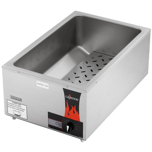 Vollrath 72090 14"W x 22"D x 9-1/2"H Full Size Cayenne Colonial Kettle - 120 Volts, 1440 Watts