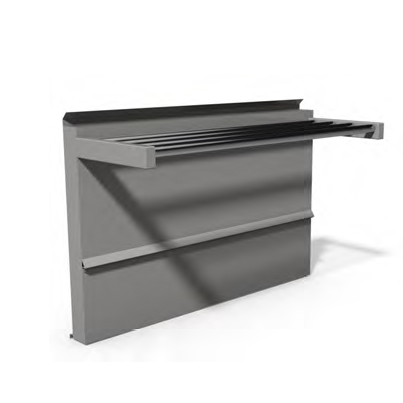 Montague Tshs-108 Legend Backguard/Tubular Single High Shelf