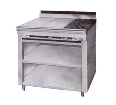 Montague 36-3G-NG 36" Natural Gas Heavy Duty Range - 30,000 BTU