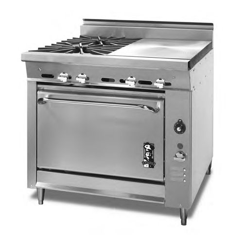 Montague V136-14E 36" Gas Heavy Duty Range - 140,000 BTU