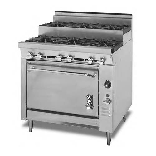 Montague M36-5S 36" Gas Heavy Duty Range - 150,000 BTU