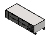 Montague RB-96-SC 96"W Four Drawer Legend Heavy Duty Extreme Cuisine Refrigerated Equipment Base/Stand