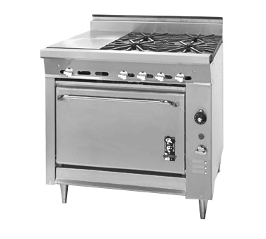 Montague V136-4E 36" Gas Heavy Duty Range - 180,000 BTU