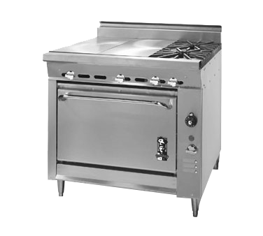 Montague 136-3G-NG 36" Natural Gas Heavy Duty Range - 30,000 BTU