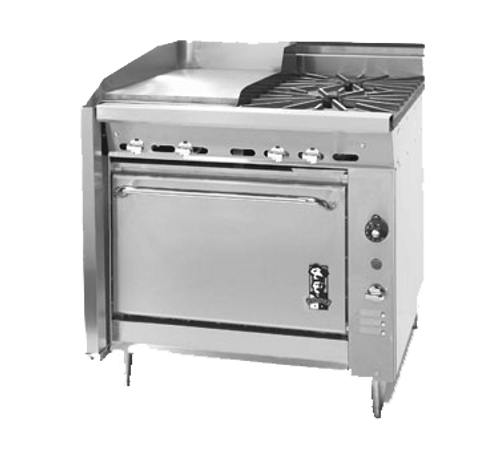 Montague 136-7-NG 36" Natural Gas Heavy Duty Range - 145,000 BTU