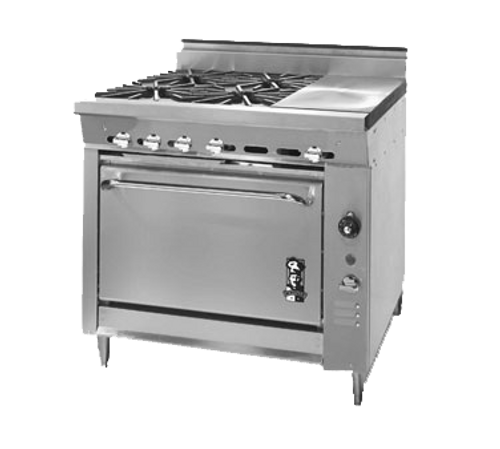 Montague V136-2G 36" Gas Heavy Duty Range - 30,000 BTU