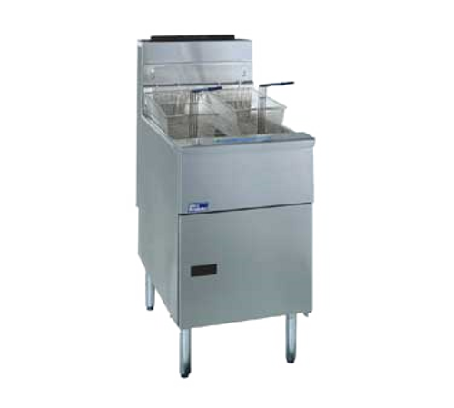 Pitco SG18-S Liquid Propane Stainless Steel Fryer - 140,000 BTU
