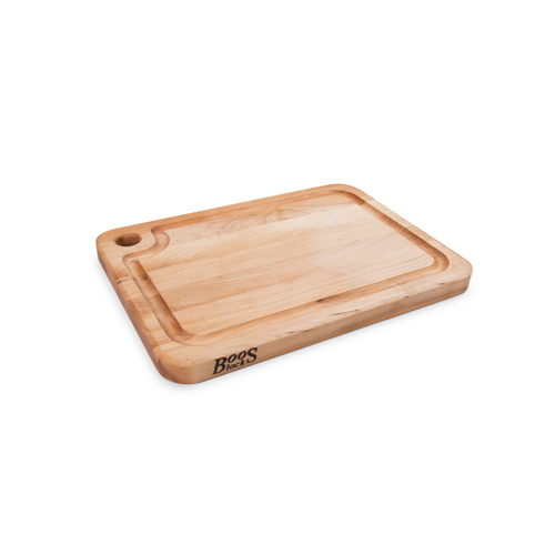 John Boos MPL1814125-FH-GRV 18"W x 14"D x 1-1/4" Boos Block Cream Finish with Beeswax Cutting Board