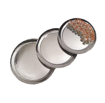 American Metalcraft HMRST2001 20" Stainless Steel Round Serving Tray