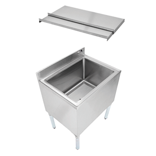 John Boos EUBIB-3618CP7 31"W x 15" Stainless Steel Slim-Line Underbar Ice Bin/Cocktail Unit