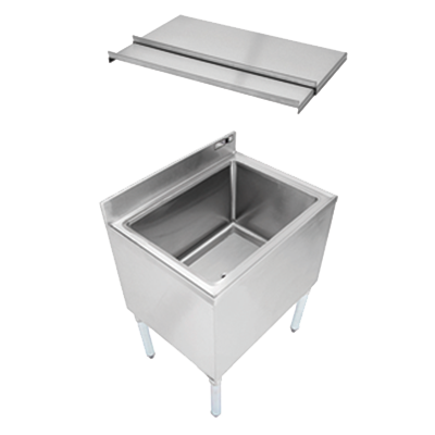 John Boos EUBIB-3021CP7 25"W x 18" Stainless Steel Underbar Ice Bin/Cocktail Unit