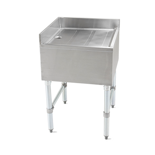 John Boos EUBD-2121-C Stainless Steel Underbar Corner Drain Board