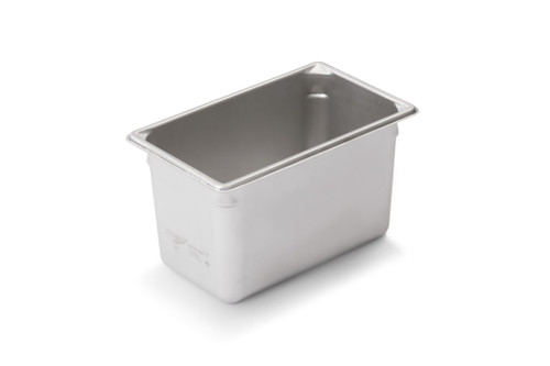 Vollrath 90362 5.8 Qt. 22 Gauge Stainless Steel Super Pan 3 1/3 GN Food Pan