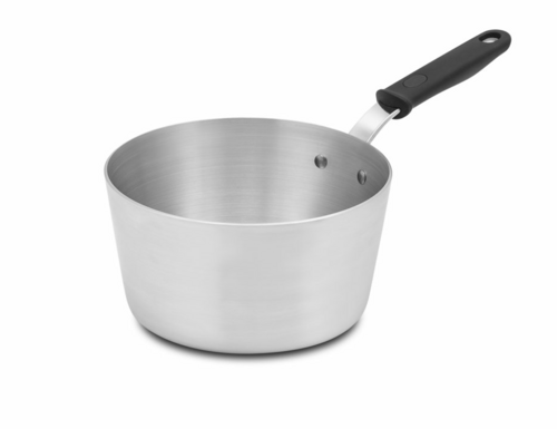 Vollrath 682155 5.5 Qt. 11 Gauge Aluminum Alloy TriVent Silicone Handle with EverTite Riveting We ar-Ever Tapered Sauce Pan