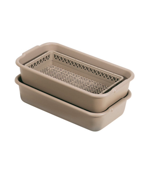Vollrath 1393 Open Rack Co-Polymer Plastic Beige Traex Flatware Soak & Washing Systems