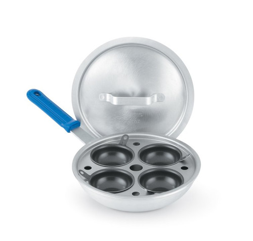 Vollrath 56507 4 Cups 8" Natural Finish Fry Pan With Cool Handle Wear-Ever Egg Poacher Set