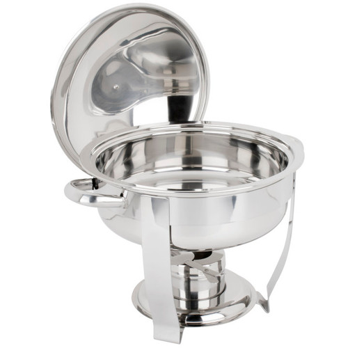 Vollrath 46503 4 Qt. Stainless Steel Orion Oval Chafer With Stand