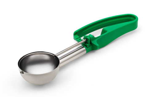 Vollrath 47373 2.8 Oz. Green Stainless Steel Scoop & Shaft #12 Disher