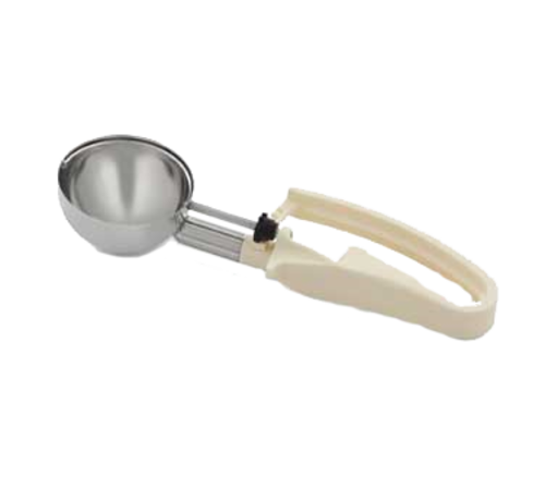 Vollrath 47392 3.2 Oz. Ivory Stainless Steel Scoop & Shaft #10 Disher