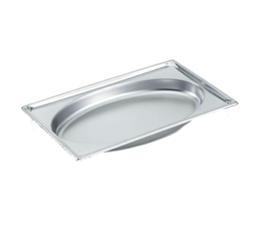 Vollrath 3101015 3.9 Qt. 22 Gauge Stainless Steel Stackable Super Pan Super Shape Full Oval Pan