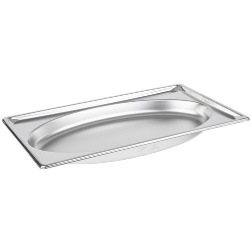 Vollrath 3101015 3.9 Qt. 22 Gauge Stainless Steel Stackable Super Pan Super Shape Full Oval Pan