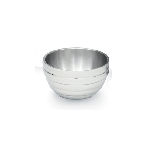 Vollrath 46590 1.7 Qt. 18/8 Stainless Steel Round Beehive Insulated Double-Wall Bowl