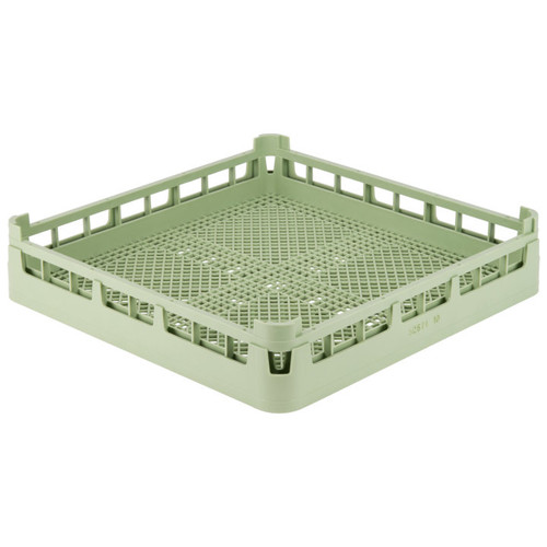 Vollrath 5267110 19.75" W x 4.12" H x 19.75" D Light Green Signature Full-Size Flatware Rack