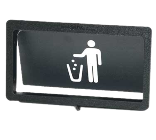 Vollrath MT-1 Plastic White Imprint Symbol Flush-Mount Small Trash Receptacle Door