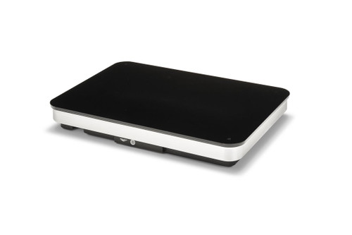 Vollrath 5950880 23" W x 16" D x 3 1/16" H Black Tempered Ceramic Glass Top With Natural Base Countertop Mirage Induction Buffet Warmer - 120 Volts 375 Watts