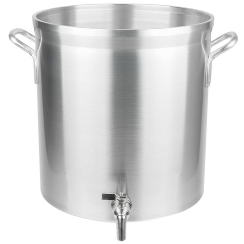 Vollrath 68641 40 Quarts 2 Ga. With Faucet Heavy Duty Aluminum Natural Classic Select Stock Pot