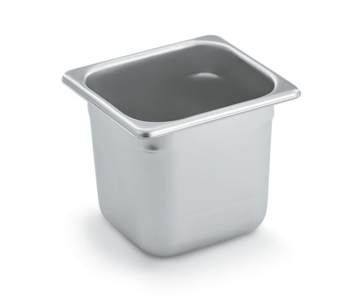 Vollrath S06066 1/6 Size Stainless Steel Anti-Jam Corner Shoulder Steam Table Pan