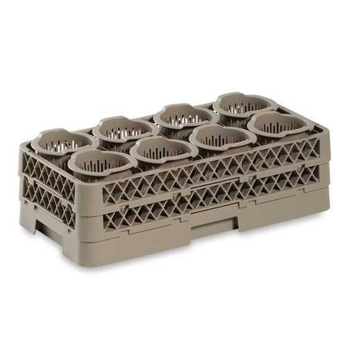 Vollrath HR1370 Traex 19 3/4" x 10" x 5 9/16" Half Size Beige Co-Polymer Plastic Dishwasher Flatware Rack