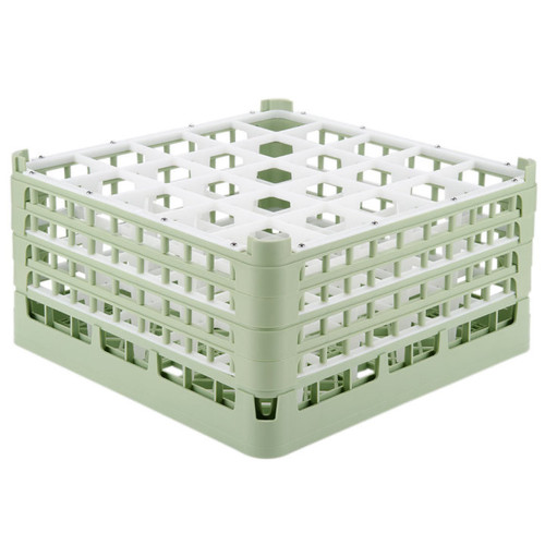 Vollrath 5277611 19.75" W x 19.75" D x 10.56" H Light Green 25-Compartment XX-Tall Plus Signature Full-Size Compartment Racks