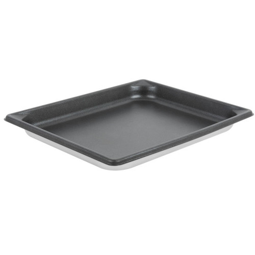 Vollrath 70212 2.1 Qt. 22 Gauge Stainless Steel Super Pan V with SteelCoat x3 Non-Stick Interior Half Size Food Pan