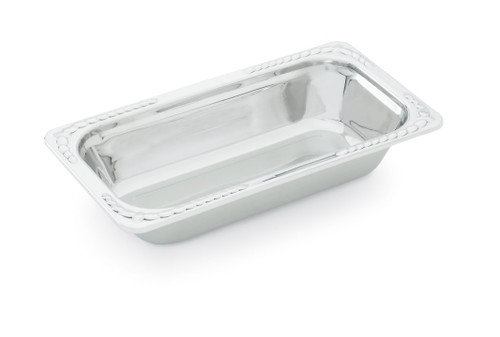 Vollrath 8231120 13 1/16" W x 7" D x 2 1/2" H 1.9 Qt. 1/3 Size 18/8 High-Polished Stainless Steel Construction Miramar Decorative Pan