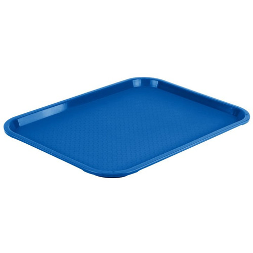 Vollrath 86127 14" D x 18" W Rectangular Polypropylene Royal Blue Fast Food Tray