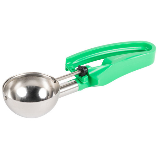 Vollrath 47393 2.8 Oz. Green Stainless Steel Scoop & Shaft #12 Disher