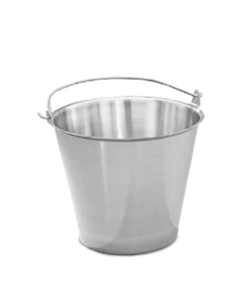Vollrath 58130 12.5 Qt. Stainless Tapered Pail With Handle