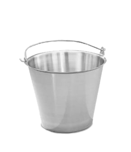 Vollrath 58130 12.5 Qt. Stainless Tapered Pail With Handle