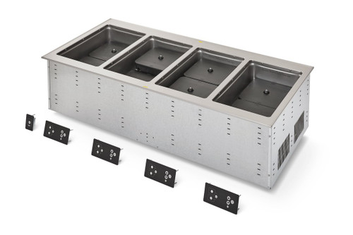Vollrath FC-6IH-04208 4-Well Drop-In Induction Hot Food Well - 208-240V, 3180W