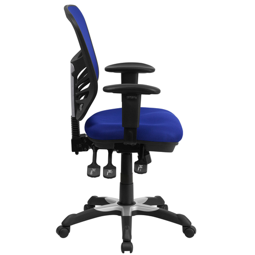 Flash Furniture HL-0001-BL-GG 250 Lb. Blue Mid-Back Design Swivel Task Chair