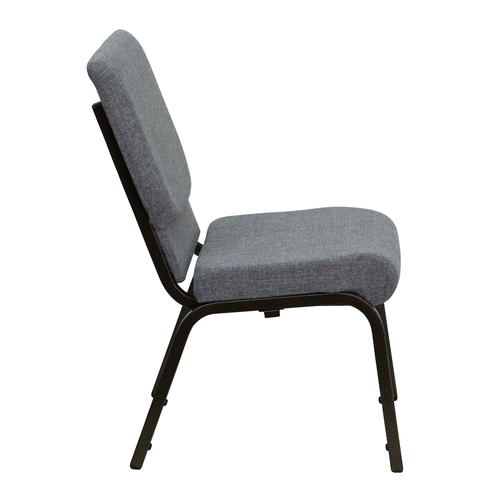Flash Furniture XU-CH-60096-BEIJING-GY-GG 19" W x 33" H x 24" D Gold Vein Gray Hercules Series Stacking Banquet Chair