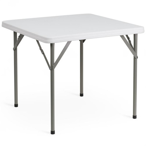 Flash Furniture DAD-YCZ-86-GG Square 34 1/4" W x 34 1/4" D x 29 1/2" H 220 Lb. Static Load Capacity Waterproof Folding Table