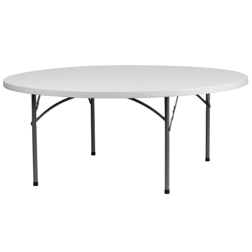 Flash Furniture RB-72R-GG Round 72" Dia. x 29" H 992 Lb. Static Load Capacity Waterproof Folding Table
