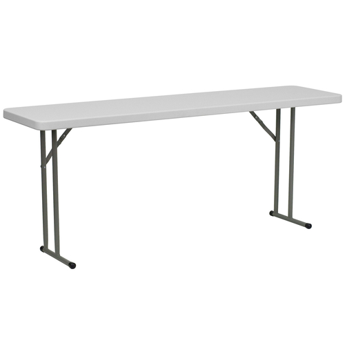 Flash Furniture DAD-YCZ-180-GW-GG 72" W x 18" D x 29" H Rectangle Molded Plastic Folding Table