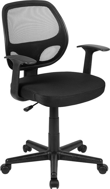 Flash Furniture LF-118P-T-BK-GG 250 Lbs. Black Adjustable Seat Height Flash Fundamentals Task Office Chair